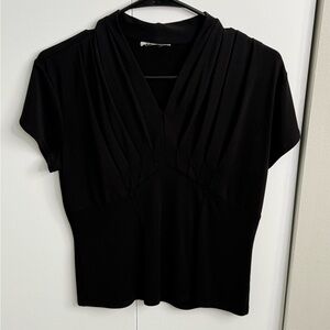 Elegant Black Short Sleeve Top